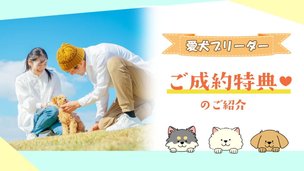 愛犬ブリーダーのご成約特典紹介バナー