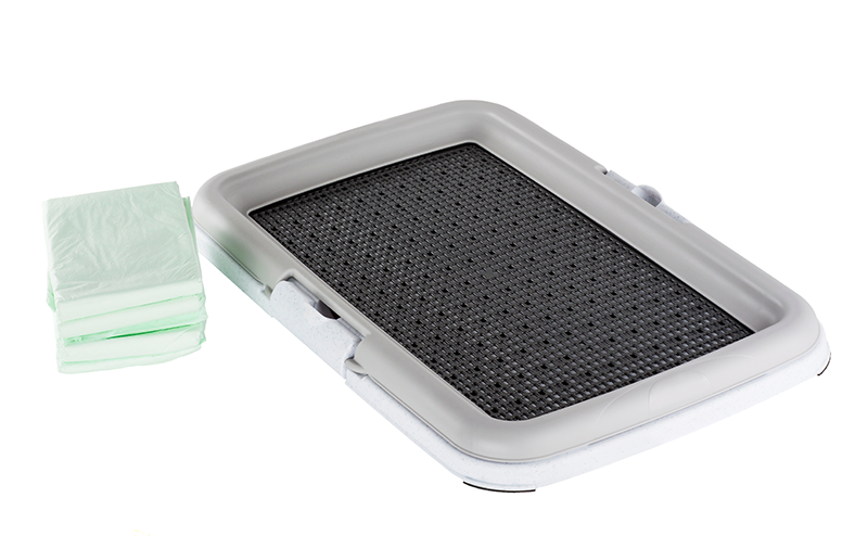 犬用のトイレトレーとトイレシート